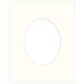 Passe partout 40x50 (24x30) BIAŁY OWAL MILK MLECZNY - LUCA Q5105