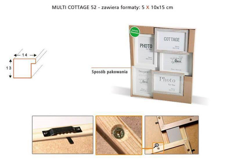 Multirama MULTI COTTAGE 52 ramka na 5 zdjęć