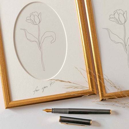 Passe partout 40x50 (24x30) OWAL BEŻOWE SUNNY - LUCA Q5207