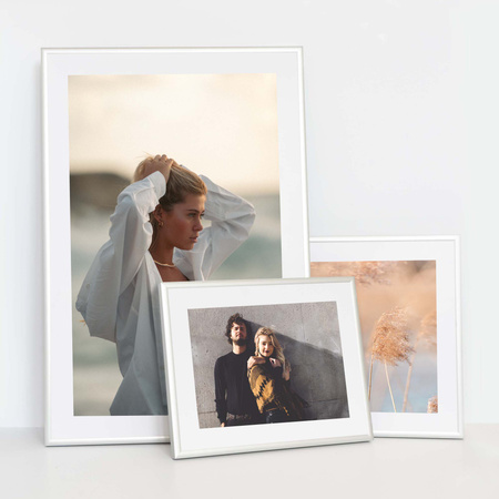 Ramka aluminiowa srebrna QAL 60x80 cm