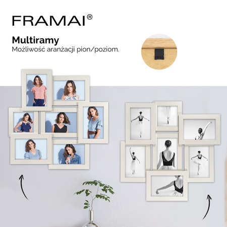 Multirama na 7 zdjęć MULTI HEN 1 ramka na zdjęcia - biała