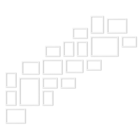 Zestaw białych ramek na 19 zdjęć PINIA 1 GF0036 R