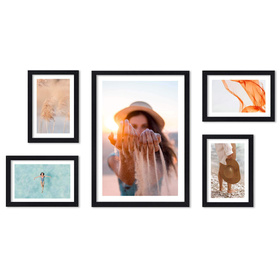 Zestaw czarnych ramek na 5 zdjęć PINIA 2 GF0045