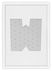 Ramka LITERKA "W" Biała. Ramka z passe partout o rozmiarze 21x30 cm