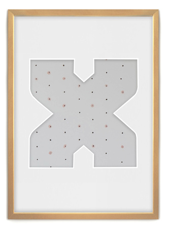 Ramka LITERKA "X" Jasne Drewno. Ramka z passe partout o rozmiarze 21x30 cm