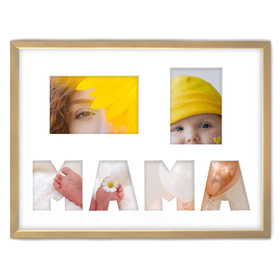 Ramka na zdjęcia MAMA jasne drewno. Ramka na kolaż 6 zdjęć o rozmiarze 30x40 cm