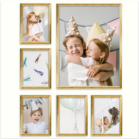 Zestaw złotych ramek na 6 zdjęć HIT 1 Z GF0002