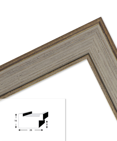 Ramka drewniana DRL U 3 40x50 cm