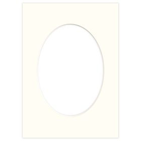 Passe partout 21x30 (15x21) BIAŁY OWAL MILK MLECZNY - LUCA Q5105