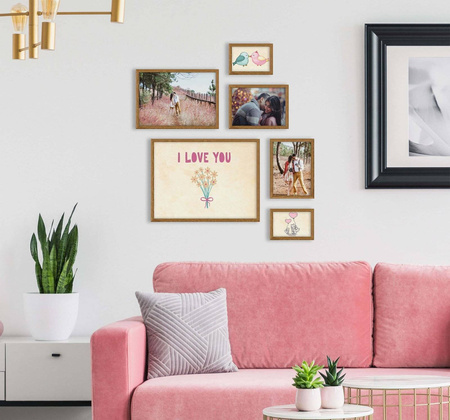 Zestaw brązowych ramek na 6 zdjęć HIT 33 GF0010