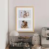 Foto Galeria w kolorze dębowym 21x30 cm - ramka z passe partout na 2 zdjęcia 10x15 cm