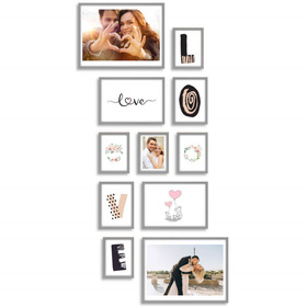Zestaw szarych ramek na 11 zdjęć PINIA 05 GF0005