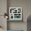 Foto Galeria 40x40 cm kolor dębowy - ramka z passe partout na 4 zdjęcia 10x15 cm i 15x21 cm