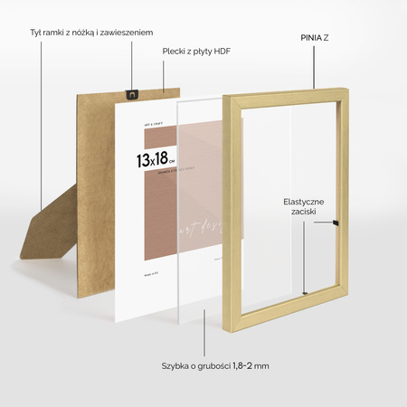 Ramka drewniana PINIA Z 13x18 cm