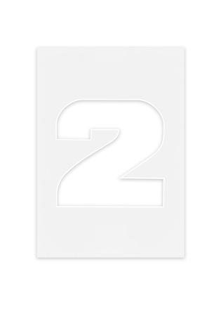 Passe Partout okienko w kształcie CYFERKI "2"