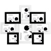 Multirama na 8 zdjęć MULTI  HEN 01 ramka na zdjęcia czarno-biała