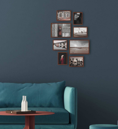 Zestaw brązowych ramek na 8 zdjęć PINIA 3 GF0007