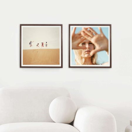 Ramka na zdjęcia 40x40 cm w brązowym kolorze FDM 6 kwadratowa