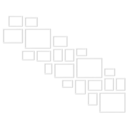 Zestaw białych ramek na 21 zdjęć PINIA 1 GF0035 L