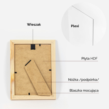 Pakiet ramek z drewna 5 szt. RAW 13x18 cm