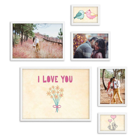 Zestaw białych ramek na 6 zdjęć HIT 01 GF0010