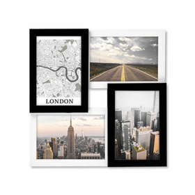 Multirama MULTI BLACK AND WHITE 41 ramka na 4 zdjęcia