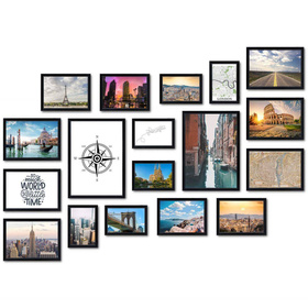 Zestaw czarnych ramek na 18 zdjęć PRESTO 2 GF0006