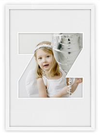 Ramka LITERKA "Z" Biała. Ramka z passe partout o rozmiarze 21x30 cm