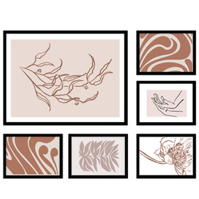 Zestaw czarnych ramek na 6 zdjęć PINIA 2 GF0002