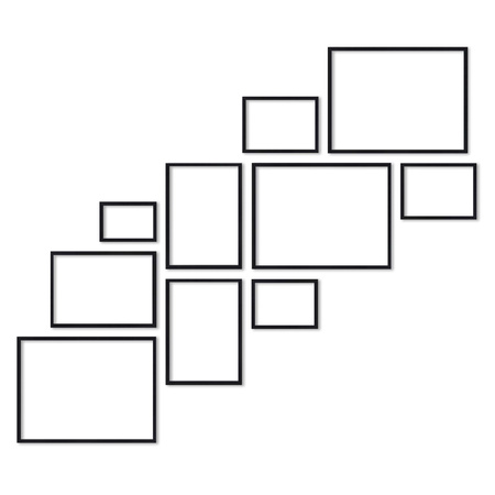 Zestaw czarnych ramek na 10 zdjęć PINIA 2 GF0033 R