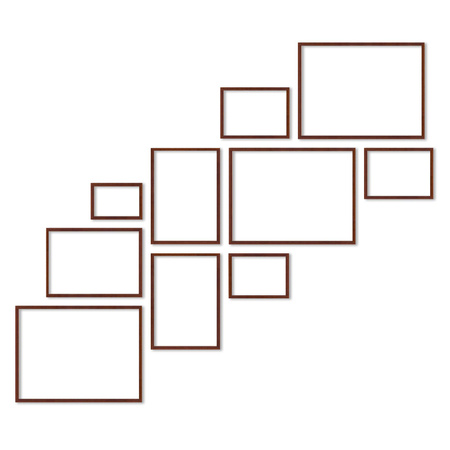 Zestaw brązowych ramek na 10 zdjęć PINIA 3 GF0033 R