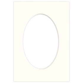 Passe partout 15x21 (10x15) BIAŁY OWAL MILK MLECZNY - LUCA Q5105
