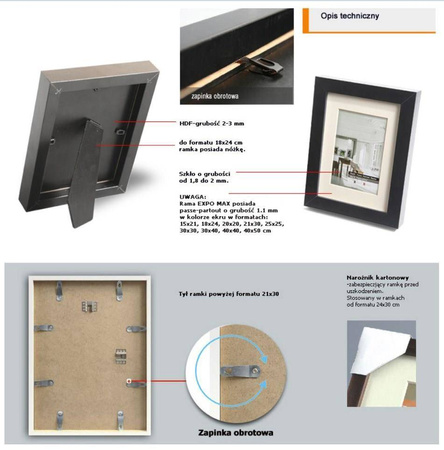 Ramka z passe partout EXPO MAX 2 21x30 cm (15x21cm)