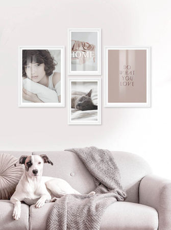 Zestaw białych ramek na 4 zdjęć PINIA 1 GF0012