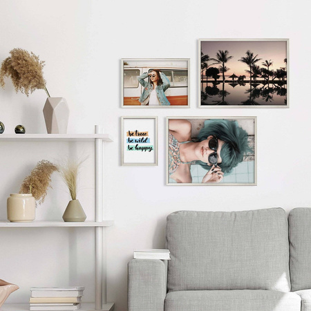 Zestaw srebrnych ramek na 4 zdjęć PRESTO S GF0008