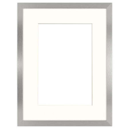 Ramka srebrna HEN PASS S z passe-partout – rozmiar 30x40 cm (okienko 21x30 cm)