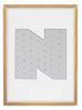 Ramka LITERKA "N" Jasne Drewno. Ramka z passe partout o rozmiarze 21x30 cm