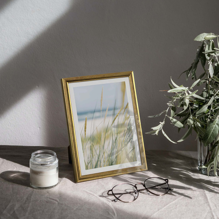 Pakiet złotych ramek drewnianych 5szt 15x21 cm HIT 1 Z