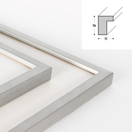 Srebrna ramka na weselną pamiątkę z passe partout 30x40 cm