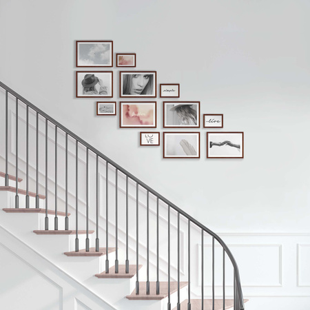 Zestaw brązowych ramek na 12 zdjęć PINIA 3 GF0032 L