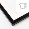 Ramka czarna HEN PASS 2 z passe-partout – rozmiar 50x50 cm (okienko 40x40 cm)