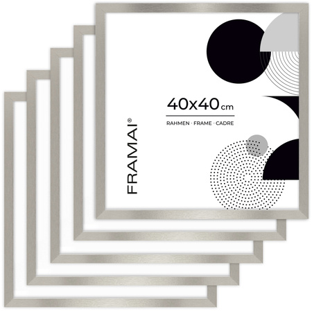 Ramka srebrna HEN S 40x40 cm