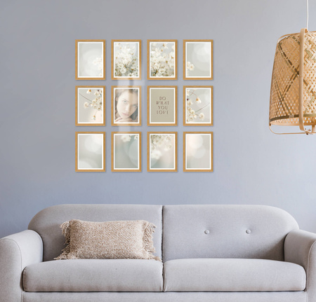 Zestaw naturanych ramek na 12 zdjęć PINIA 00 GF0018