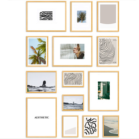 Zestaw ramek na 14 zdjęć jasne drewno HIT 0 GF0001