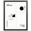 Czarna Foto Galeria 24x30 cm - ramka z passe partout na 4 zdjęcia 10x15 cm 10x10 cm