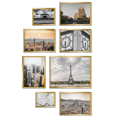 Zestaw złotych ramek na 16 zdjęć HIT 1 Z CORNER GF0009
