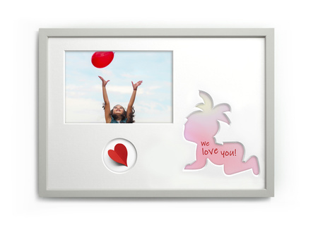 Ramka na zdjęcia do pokoju dziecięcego biała. Ramka z passe partout o rozmiarze 21x30 cm