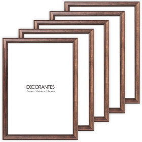 Pakiet ciemno brązowych ramek drewnianych 5 szt. DRWA 44 PAK 13x18 cm