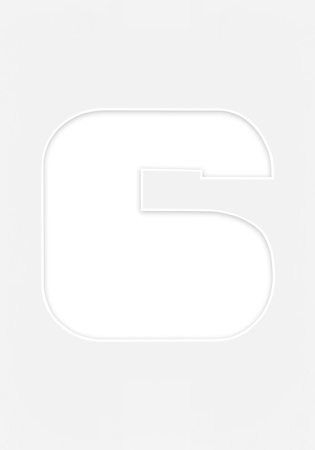 Passe Partout okienko w kształcie CYFERKI "6"