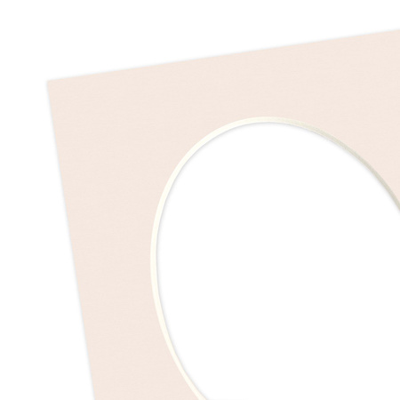 Passe partout 40x50 (30x40) OWAL BEŻOWE POWDER - LUCA Q5205
